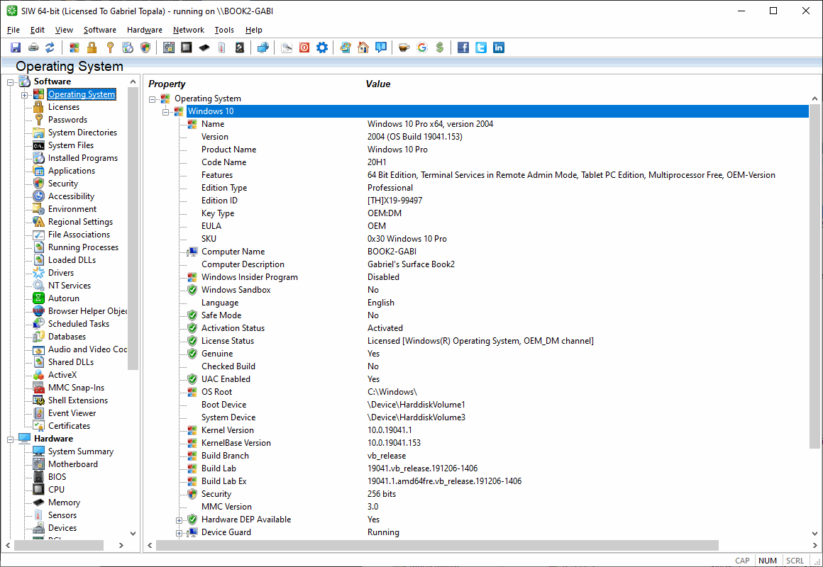 SIW - System Information for Windows