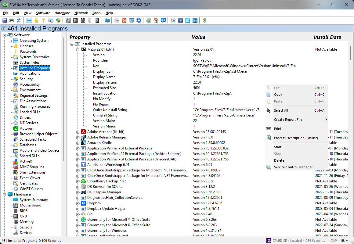 SIW | Installed Programs